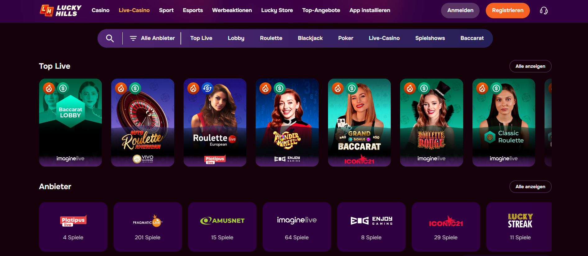 verdien LuckyHills Casino maandelijkse bonus promotiebanner